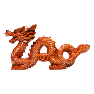 花梨木质五爪龙摆件补角实木雕刻龙生肖龙木龙家居客厅开业送礼品