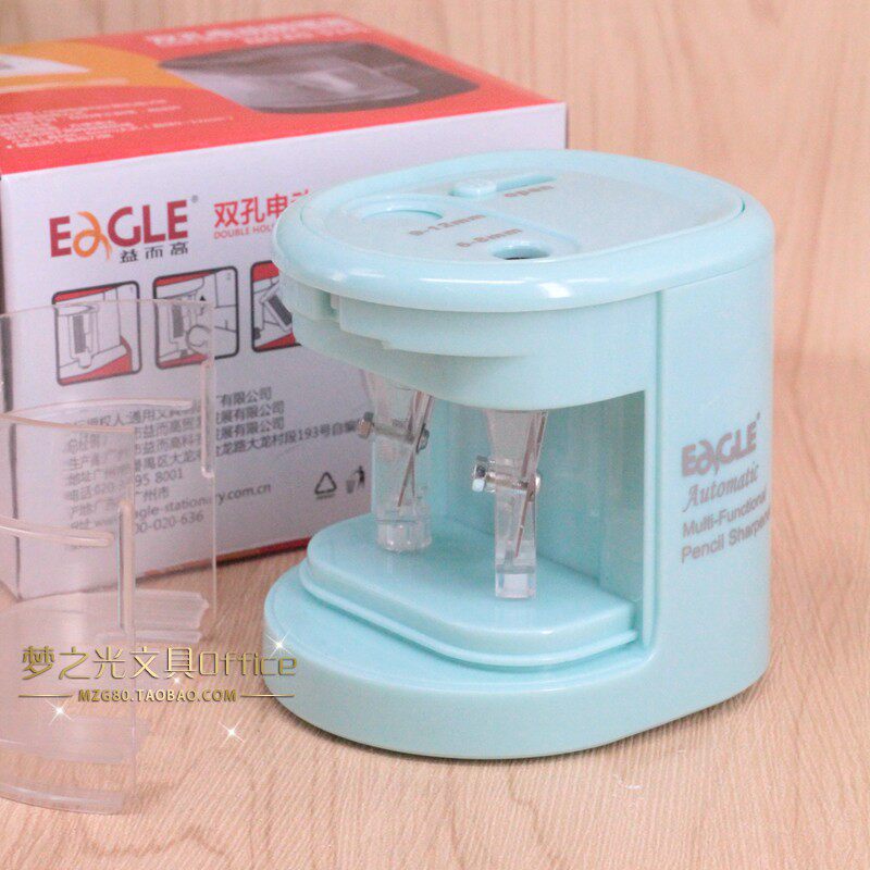 益而高双孔电动削笔器 EG-5161转笔刀削笔刀学生文具办公卷笔刀