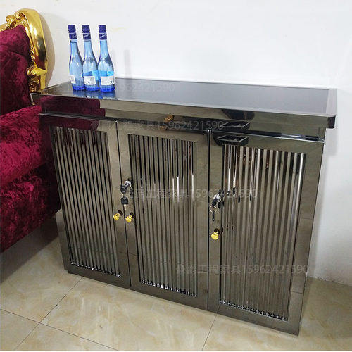 KTV点歌柜影音柜子夜场电视柜功放机柜不锈钢黑钛家用专业定客厅