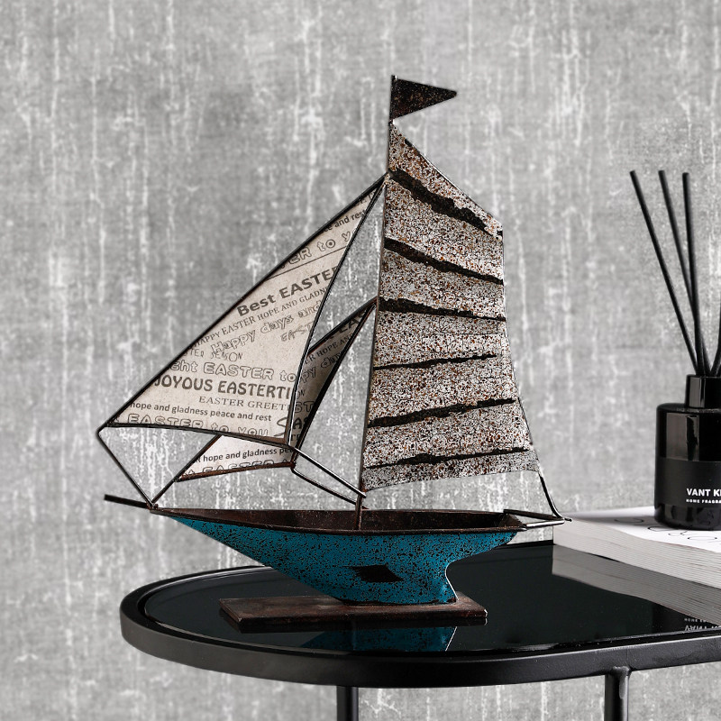 创意帆船模型一帆风顺家居客厅装饰品摆件酒柜玄关书架桌面小摆设