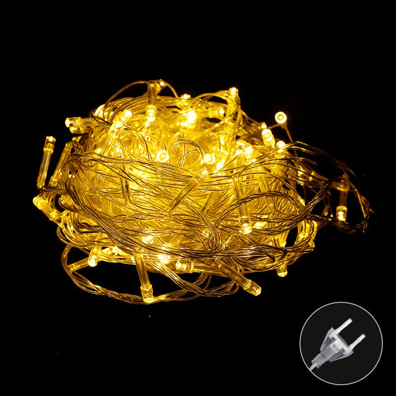 圣诞节装饰品树上彩灯串户外防水闪灯满天星LED小灯100头节日装扮