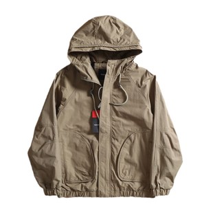 立体大口袋防风防水男士春秋连帽宽松休闲男款夹克户外休闲外套