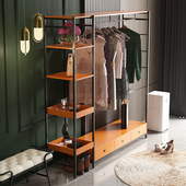 挂衣架落地卧室衣架家用客厅网红室内不占地衣帽架杆式 简易晾衣架