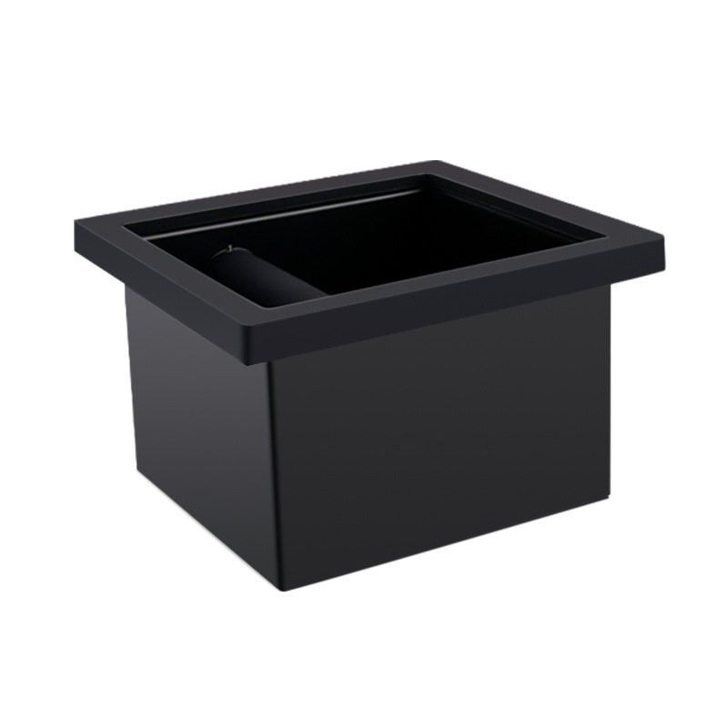 嵌入式敲渣盒吧台不锈钢废渣桶意式咖啡粉渣桶咖啡店台面无底渣盒