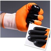 加厚胶捡板栗手套劳保耐磨防刺防水工地干活灵活摘花椒丁腈胶耐油