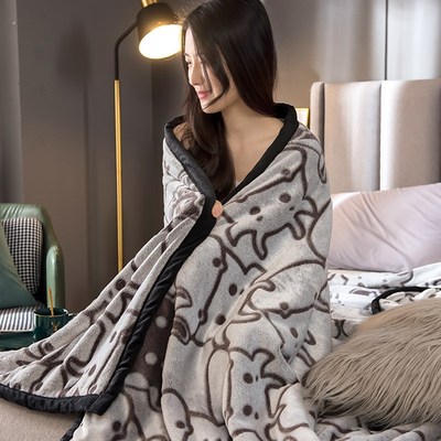 冬季保暖毛毯学生宿舍午睡盖毯珊瑚绒毯子春秋单人双人铺床法兰毯