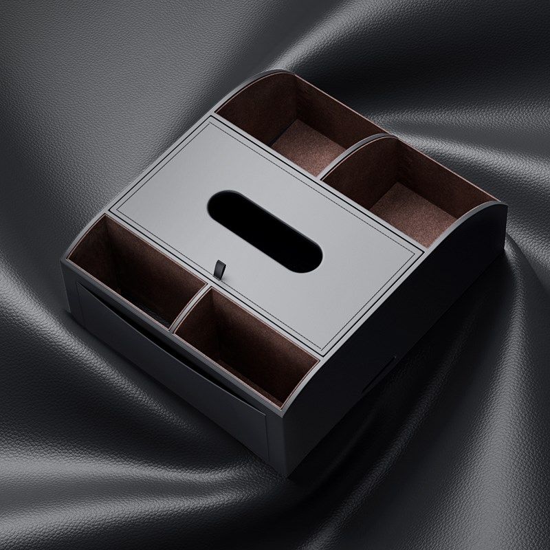 多功能车载扶手箱储物盒奥迪大众高档汽车中控纸巾盒车内收纳神器