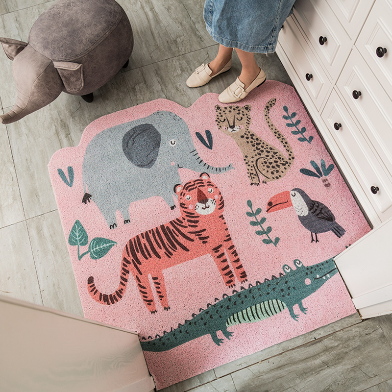 动物丝圈地垫进门地垫pvc丝圈脚垫大门地垫防滑门垫入户门地垫子