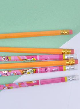 100支装 幼儿园木质绘画铅笔黄色小学生铅笔带橡皮头儿童写字铅笔