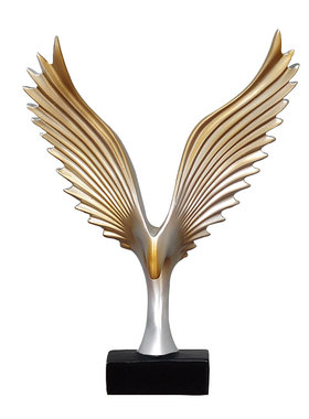 大鹏展翅小摆件家居酒柜老鹰装饰品办公室玄关大展宏图艺术雕塑品