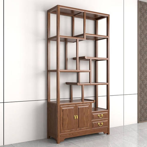 卡罗怡2023新款实木博古架陈列架古董多宝阁茶叶展示柜客厅隔间书