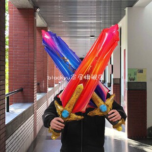 摆地摊夜市赚钱项目发光手持大宝剑宝刀男孩充气玩具气球儿童礼物