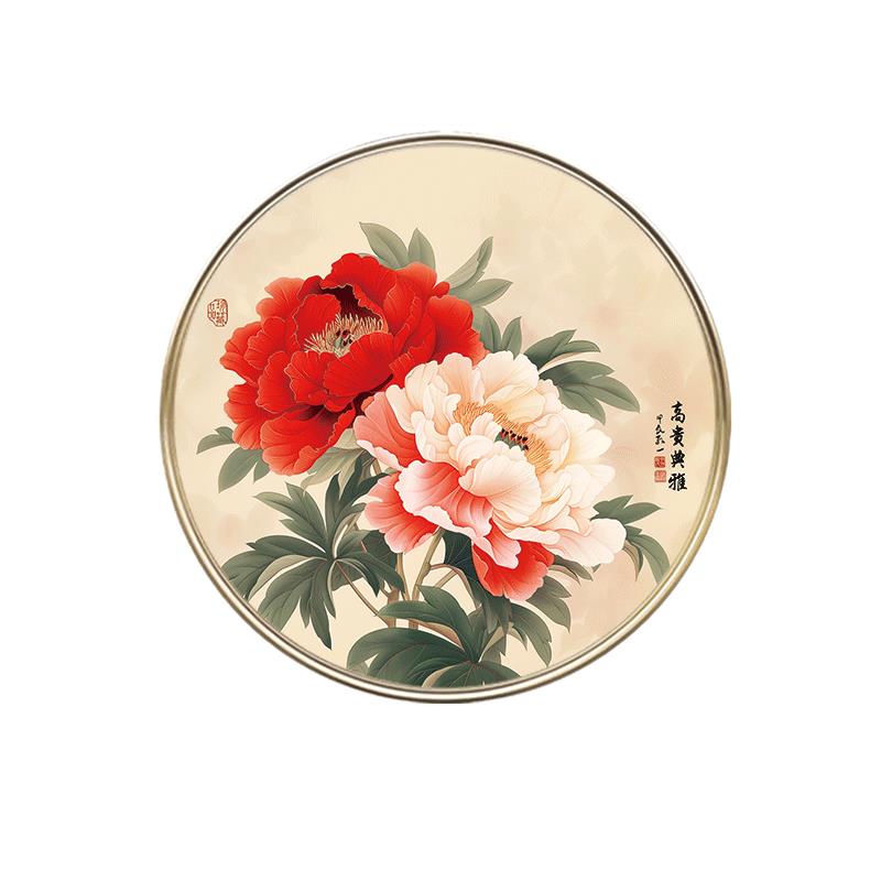 花开富贵牡丹图国画客厅入户玄关装饰画国色天香牡丹花墙壁挂画