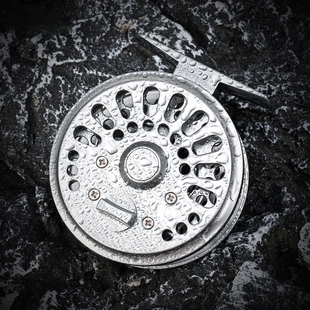 复古CNC机加工飞钓轮经典飞蝇钓渔轮带声音精雕左右手互换