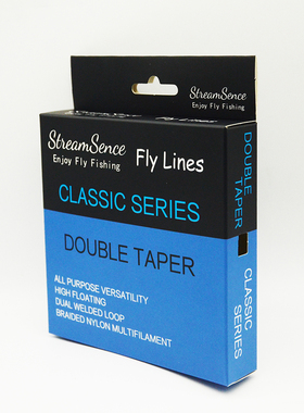 溪感DT双锥度飞钓线多色浮水线柔软顺滑易抛投飞蝇钓主线带双环