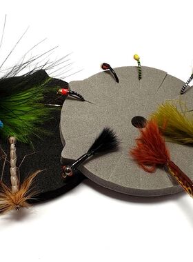 溪感飞蝇钩绑制台饵架方便的放置飞蝇钩展示台适合任何绑钩台16口