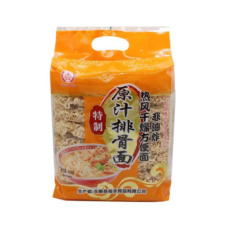 裕丰润福鸡Q蛋面排骨面弹速方便面火饼非油炸面条炒面锅食袋