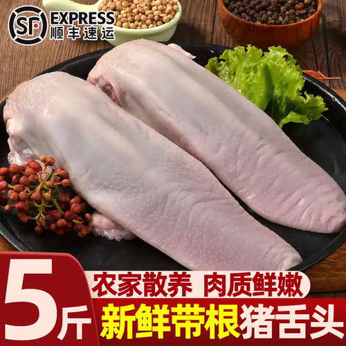 冷冻带根猪舌卤味食材批发
