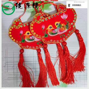 速发百搭刺绣凤庆结锁锁一龙对订婚锁/婚锁同心锁情侣