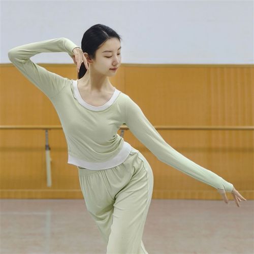 速发舞蹈服古功舞练典服形体服上衣中国舞蕾装舞秋冬纱衣芭服舞