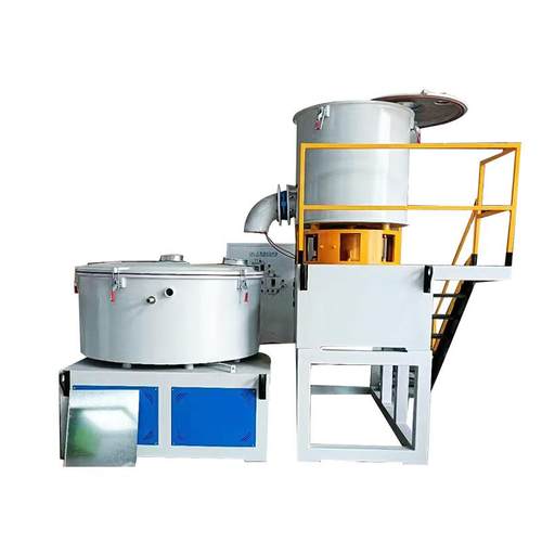 PVC塑料粉末高速混合机冷热混料搅拌机卧式全自动高速混合机组