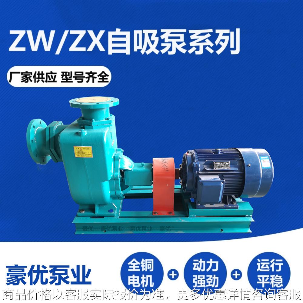 ZW无堵塞自吸式排污泵ZX不锈钢防爆自吸泵分体直连式污水自吸泵