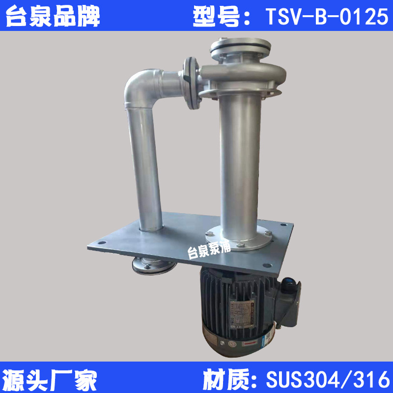 0.75KW台泉不锈钢耐腐蚀双管水泵1寸口径 方板尺寸液下深度可定制
