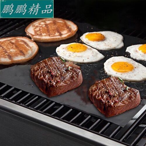 好货5pcs Reusable BBQ Grill Mat Pad Hot Plate Nonstick Bakew