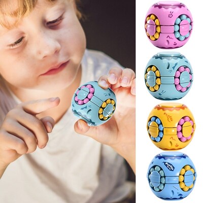 极速Magic Cube Spin Fingertip Gyro Decompression Spinner Bea