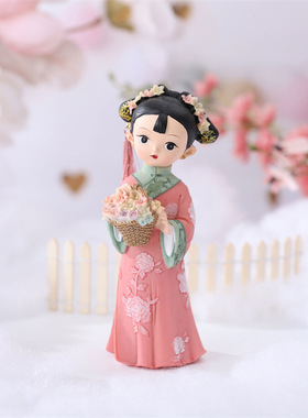 好货厂家直销礼品宫廷风格格拿花篮少女心装扮礼品学生礼品