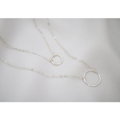 Classic Jewelry Personality Metal Ring Double Layer Pendant