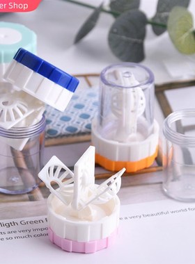 Contact Lens Cleaner Case Box Manual Rotation Type Plastic C