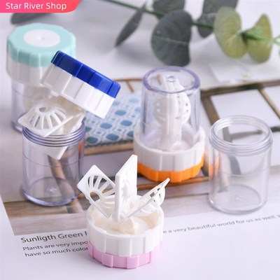 Contact Lens Cleaner Case Box Manual Rotation Type Plastic C