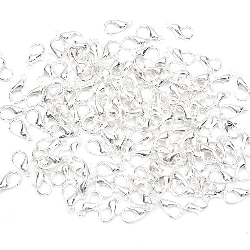 50pcs/lot Stainless Steel Lobster Clasp Hooks End Clasps Con