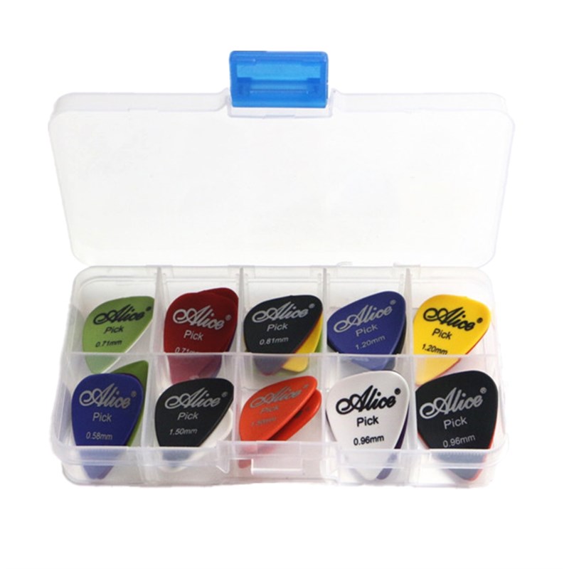 24/30/40/50pcs Guitar Picks 1 Box Case Alice Acoustic Electr