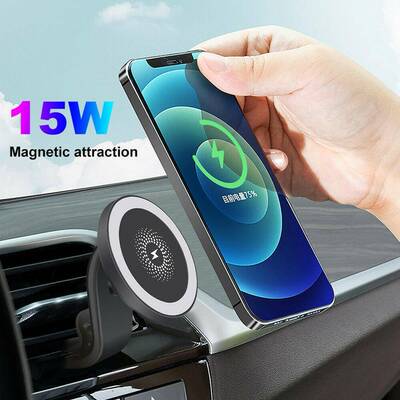 2022 15W Magnetic Car Wireless Charger Holder for magsafe Se