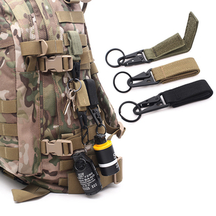 Outdoor Tactical Carabiner keychain Nylon Webbing Buckle Mul