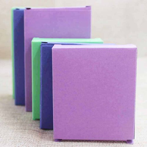 好货DIY blank two size Candy favor Box purple/blue/ green je