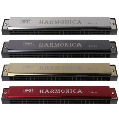 Professional 24 Hole Harmonica Mouth Metal Organ for Beginne