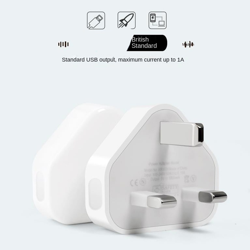 Universal USB Charger 5V 1A UK Plug 3 Pin Wall Charger Adapt