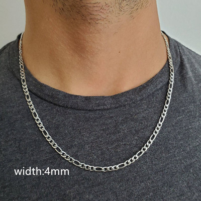 2021 Fashion New Paperclip Chain Necklace Men Simple 45-60cm