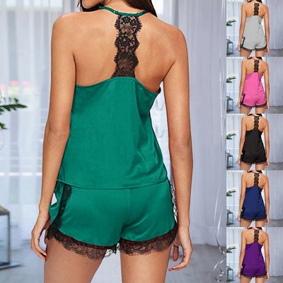 Sexy Lace Pijama Nightie Sleepwear Home Clothes ops and Shor