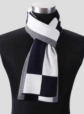 2022 Casual Cool Winter Scarves Men Scarf Warm Neckercheif B