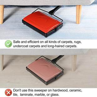 Yocada Carpet Floor Sweeper Cleaner for Home Office Carpets