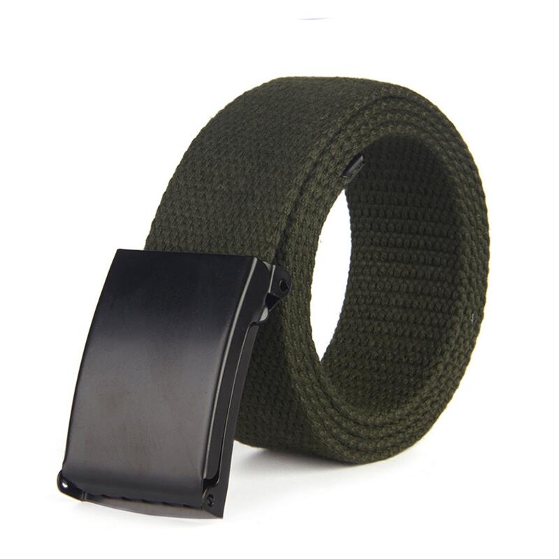 Fashion New Unisex Belt Black Alloy Buckle Solid Color  Belt