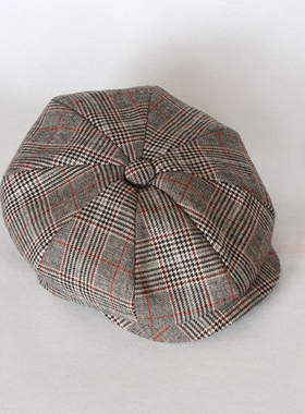 Spring and summer lattice newsboy cap men Octagonal Cap flat