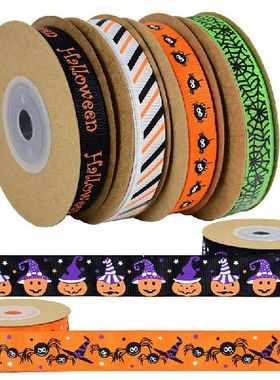 new10Yards 10/15/25mm Halloween Grosgrain Satin Ribbons