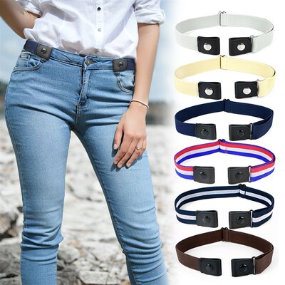 Buckle Free Elastic Belt Invisible No Buckle Sretch Slim Wai