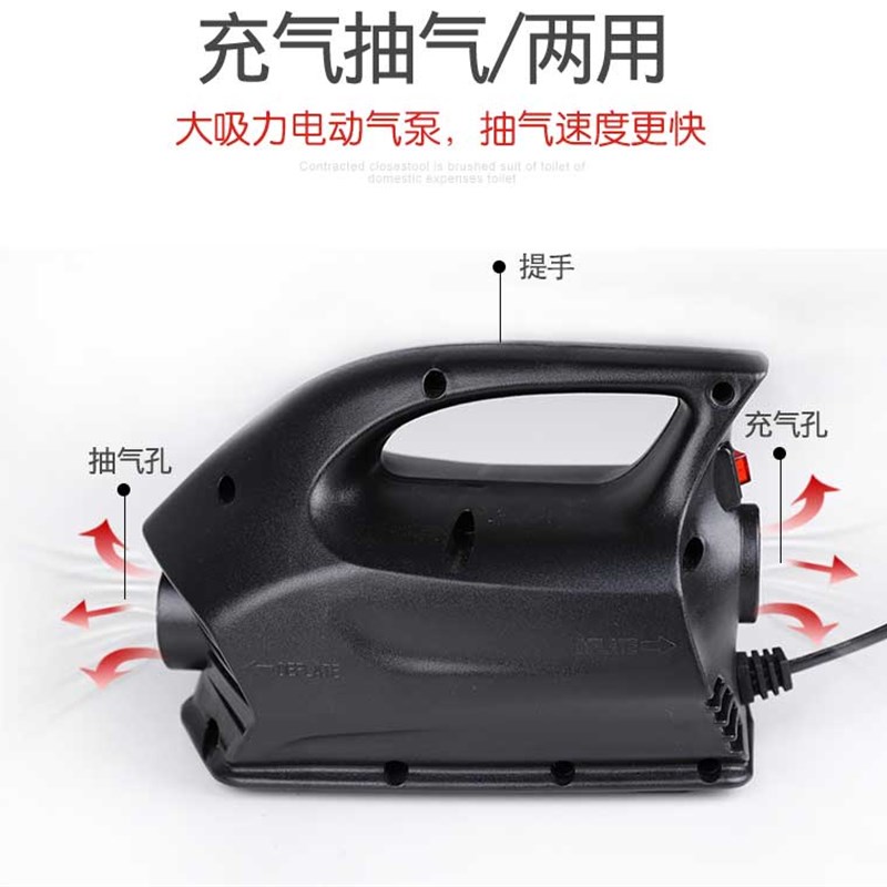 冲锋舟皮划艇充气船电动充气泵600W大功率充气泵游泳池气床垫打气