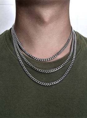 Fashion New mm Cuban Chain Necklace Men Gold Color Stainles
